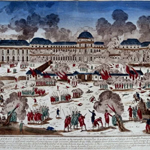 Siege of the castle (palace) of the Tuileries on August 10, 1792