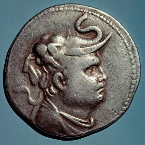 Silver coin with the effigy of Demetrios I (162-149 BC) King Seleucide of Syria, Paris, B