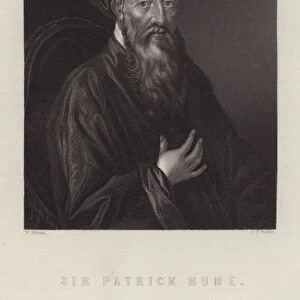 Sir Patrick Hume, 1st Earl of Marchmont, Scottish statesman and Lord Chancellor of Scotland (engraving)