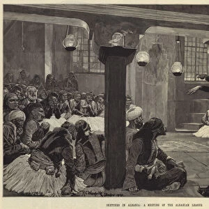 Sketches in Albania, a Meeting of the Albanian League (engraving)