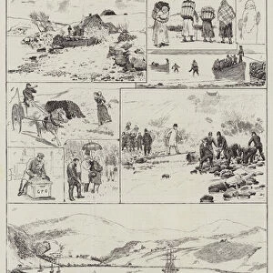 Sketches in the Isle of Skye, the Crofters Land League (engraving)