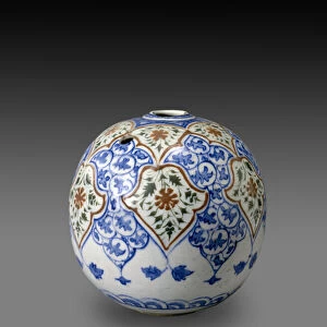 Spherical Kahlian Pipe Bowl, probably made in Kerman, Iran