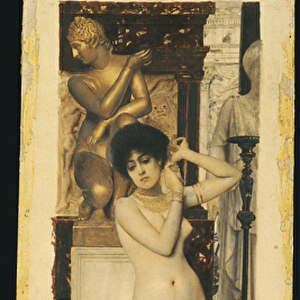 Study for Allegory of Sculpture, 1890 (w / c & pencil on paper laid down on card)