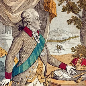 Tsar Paul I of Russia (colour engraving)