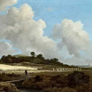 View of Grainfields with a Distant Town, c. 1670 (oil on canvas)