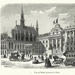 Vue du Palais de justice de Paris (engraving)