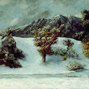 Winter Landscape With The Dents Du Midi, 1876 (oil on canvas)