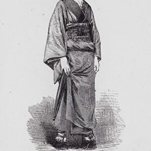 Young Japanese woman (engraving)