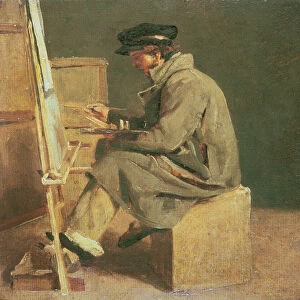 Young painter at his easel