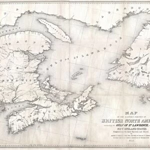 1853, Andrews Map of the Maritime Provinces, New Brunswick, Nova Scotia, Newfoundland