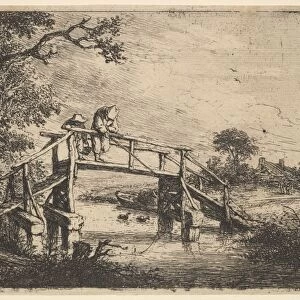 Two Anglers Bridge 1647 Etching fourth state