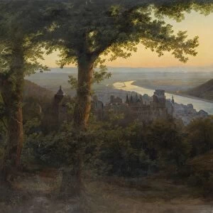 Carl Dahl Castle Heidelberg painting 1838 oil