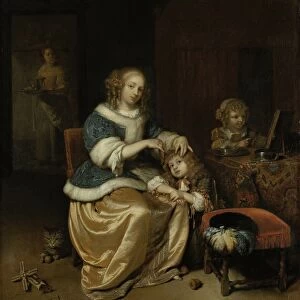 Interior with a Mother Combing her Childas Hair, Known as aMaternal Carea, Caspar