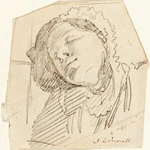 John Linnell (British, 1792 - 1882), A Woman Resting, graphite on laid paper