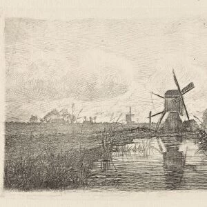 Landscape with two mills, Elias Stark, 1859 - 1886