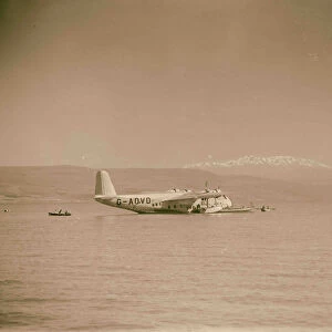 Lido Flying boat Clio lake snow-capped Hermon