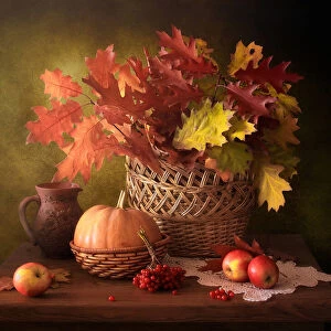 Still Life with Autumn Leaves