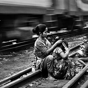 Slum on the railway