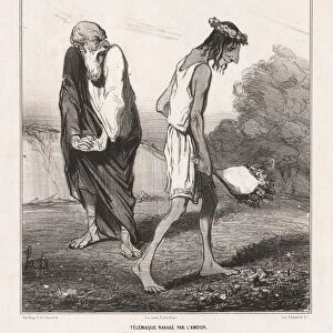 Ancient History : Pl. 27, Telemachus Ravaged by Love... 1842. Creator: Honore Daumier