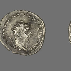 Antoninianus (Coin) Portraying Emperor Trebonianus Gallus, about 252. Creator: Unknown