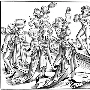 Christmas Eve dance, 1493 (1849). Artist: Pierre Wolgmuth