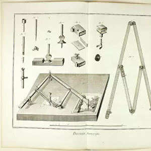 Design: Pantograph, from Encyclopédie, 1762/77. Creator: Benoit-Louis Prevost