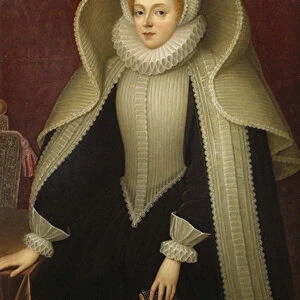 Elizabeth, Lady Hoby, nee Elizabeth Cooke (1528-1609), Late 18th cent Artist: Bone, Henry (1755-1834)