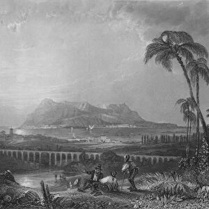 Gibraltar, From Algeziras, 1840. Artist: Joseph Clayton Bentley