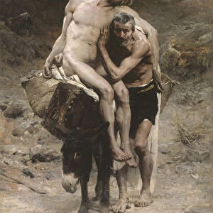 The Good Samaritan. Artist: Morot, Aime Nicolas (1850-1913)