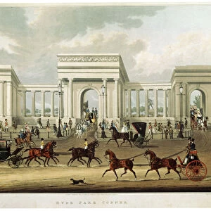 Hyde Park Corner, 1828. Artist: Richard Rosenberg