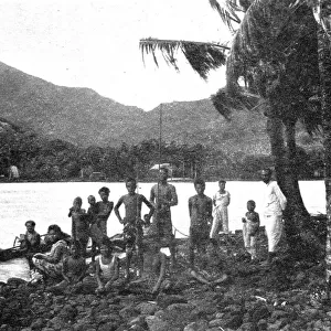 Indigenes des environs d'Apia (iles Samoa); Les Terres Du Pacifique, 1914. Creator: Unknown