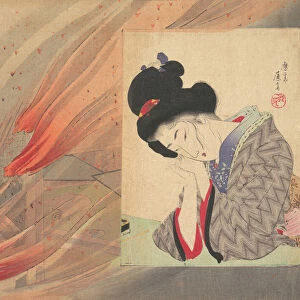 Insurance girl (hoken musume), illustration from Bugei Kurabu (Literary Club)