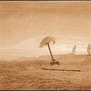 Landscape with Graves, ca 1836. Artist: Friedrich, Caspar David (1774-1840)