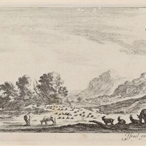 Landscape with Shepherd Guarding his Flock, in or before 1647
