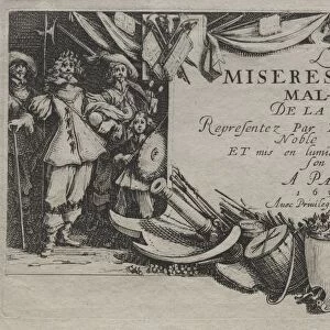 The Large Miseries of War: Title Page, 1633. Creator: Jacques Callot (French, 1592-1635)