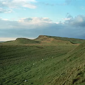 Looking east from Housesteads Roman fort on Hadrians Wall, 2nd century