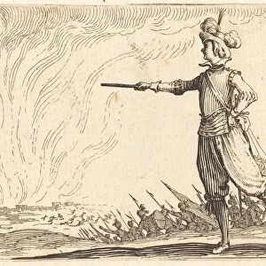 Military Commander on Foot, c. 1622. Creator: Jacques Callot