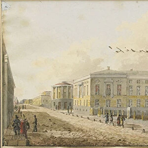 The Moscow University in the Mokhovaya Street, Early 19th cen Artist: Anonymous