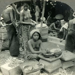 A Native Market in an Island Paradise, Bali, Dutch East Indies, c1930s. Creator: Unknown