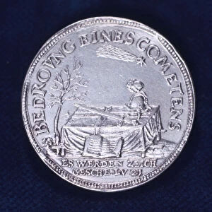 Obverse of a medal commemorating the brilliant comet of November 1618