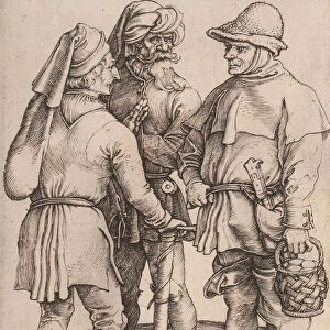 Three Peasants in Conversation, 1497-1498. Creator: Albrecht Durer