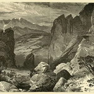 Pikes Peak, from Garden of the Gods, 1874. Creator: Phineas F. Annin