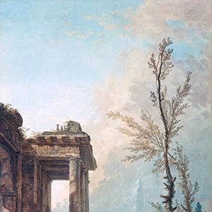 The Portico of a Country Mansion, 1773. Artist: Robert Hubert