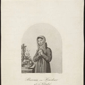 Portrait of Barbara Juliane von Krudener (1764-1824). Artist: Meyer, Friedrich Wilhelm, the Elder