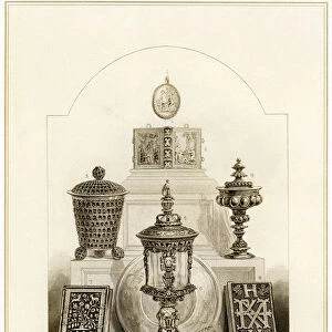 Relics associated with Queen Elizabeth I, (19th century). Artist: J Williams