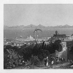 Rhodes, from the Heights near Sir Sidney Smiths Villa, 1841. Artist: W Wallis