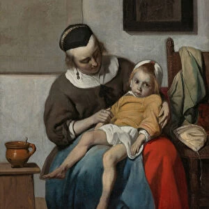 The Sick Child, ca 1663. Artist: Metsu, Gabriel (1629-1667)