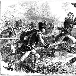 Sir Edward Pakenham leading the attack on New Orleans, 1815 (c1880). Artist: Hooper