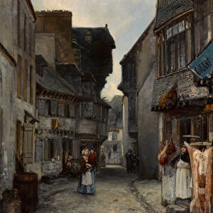 A street in Landerneau, 1851. Artist: Jongkind, Johan Barthold (1819-1891)