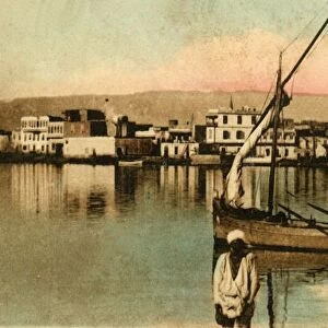 Suez - View of the toun during high waters, c1918-c1939. Creator: Unknown